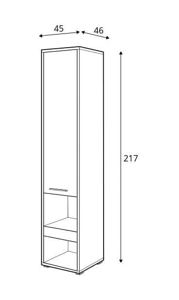 Bokhylle grå Concept Pro CP-07