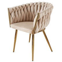 Beige samettituoli ROSEMARY GOLD