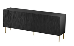 Musta lipasto korkeilla jaloilla 190 cm JUNGLE