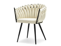 Liitu veluurituoli mustat jalat ROSA