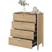 Pieni lipasto, jossa laatikot COZY