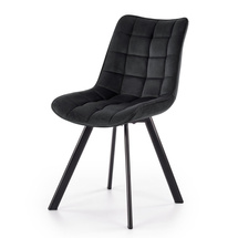 Veluurinen ruokailutuoli musta K332