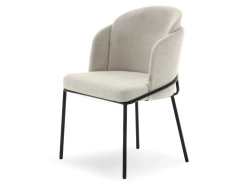 Moderni grafiittinen tuoli, harmaat metallijalat CONRAD