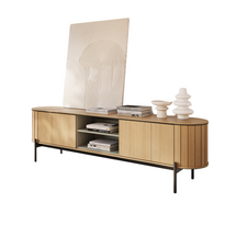 Pitkä kaksiovinen RTV-kaappi tammi vincenza/eukalyptus ROLLO ROLLO