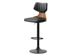 Pähkinäpuu hocker mustat jalat musta/pähkinä ROTTO