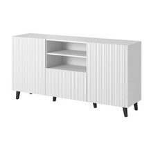 Lipasto valkoinen, mustat jalat 150 cm PAFOS