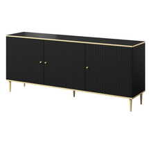 Musta lipasto GLAMOUR musta / kulta 180 cm