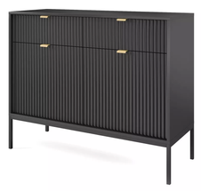 Musta kapea lipasto VOLARE