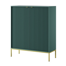 Korkea lipasto keltaisilla jaloilla VOLARE