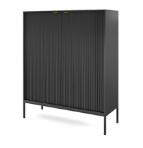 Musta korkea lipasto VOLARE