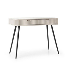 Beige pukeutumispöytä mustilla jaloilla CALMA