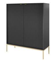 Musta korkea lipasto VOLARE