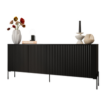 Elegantti musta lipasto, 190 cm VICTORIA