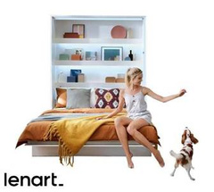 Yöpöytäkaappi 140x200 valkoinen matta Bed Concept BC-01