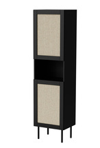 Musta vitriinikaappi 2 ovella BAGGIO