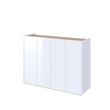 Moderni lipasto LED-valaistuksella valkoinen kiiltävä/tammi scandi EASY