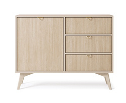 Pieni beige lipasto, jossa laatikot FOREST