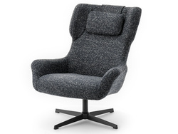 Laivastonsininen nojatuoli mustilla jaloilla IRVING