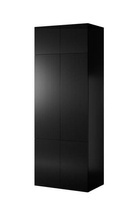 Musta korkea kaappi 90 cm yläkaapilla PAFOS