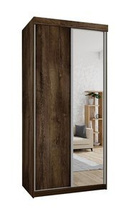 Kapea vaatekaappi peilillä tumma saarni TOP 23-100