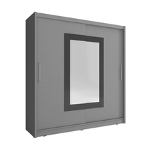 Harmaa vaatekaappi 180 cm Wiki II