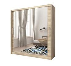 Vaatekaappi liukuovilla 200 cm tammea sonoma MAI VI