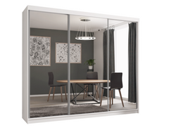 Liukuovellinen vaatekaappi peilillä Lux 