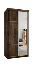 Vaatekaappi liukuovilla ja peilillä tumma saarni TOP 23 PLUS - 100