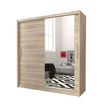 Liukuovellinen vaatekaappi 200 cm tammi sonoma MAI MAI