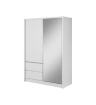 Vaatekaapin peiliovi 150 cm valkoinen Sara 