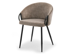 Pehmustettu tuoli hiekka/musta jalat CLARA