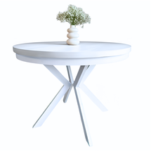 Jatkettava moderni pöytä musta 120(200) EDWARD pienille tiloille