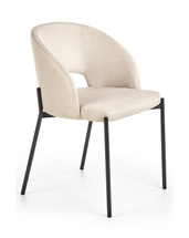 Moderni ruokailutuoli beige/musta K373