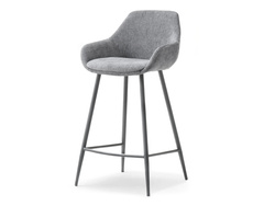 Hocker harmaa saarni musta jalat MIGEL