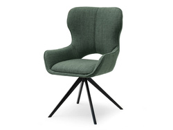 Pehmustettu tuoli vihreä musta metalli MARGARET