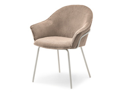 Corduroy tuoli karamelli beige jalat VIVIEN