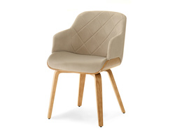 Veluurituoli beige tammijalat SAMBOR