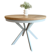 Moderni jatkettava pöytä EDWARD 120 cm tammi/kashmir