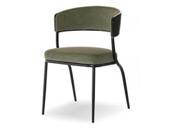 Musta/khaki moderni tuoli mustilla jaloilla MALIA