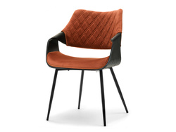 Veluurituoli mustat jalat musta/kupari RENZO