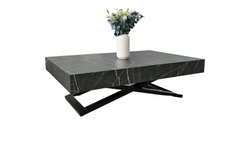 Jatkettava sohvapöytä 120/200x80 cm marmori CALPE