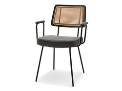 Rottinki tuoli grafiitti musta jalat CECIL