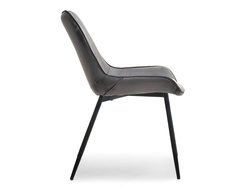 Veluurituoli harmaa mustat jalat ADEL