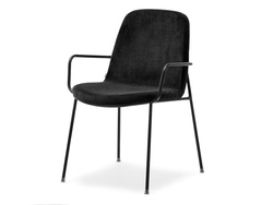 Corduroy tuoli musta/mustat jalat ULRIK