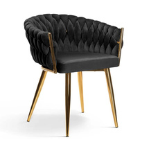 Musta samettituoli kultaiset jalat ROSALY 