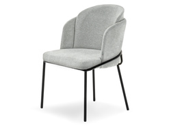 Moderni grafiittinen tuoli, harmaat metallijalat CONRAD