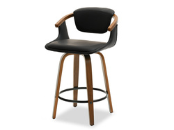 Hocker pähkinäpuu musta jalat MARC