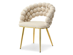 Kermanvärinen veluurituoli kultaiset jalat LUCY