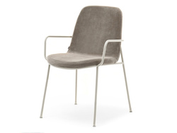 Corduroy tuoli tumma beige/beige jalat ULRIK