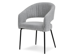 Boucle-tuoli Harmaa/Musta jalat KALI